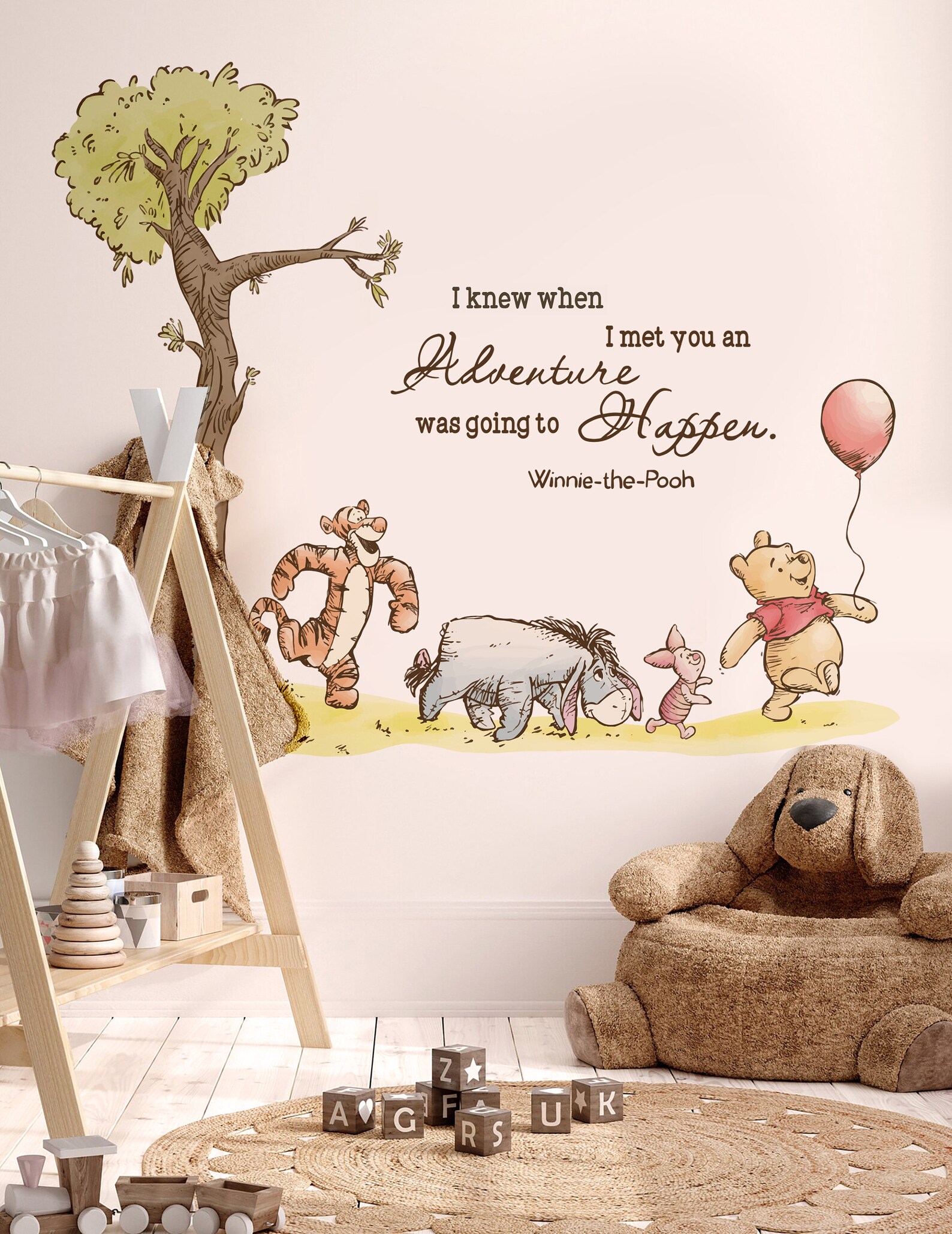 Removable Winnie the Pooh Wall Decal Sticker Wallpaper Art Etsy