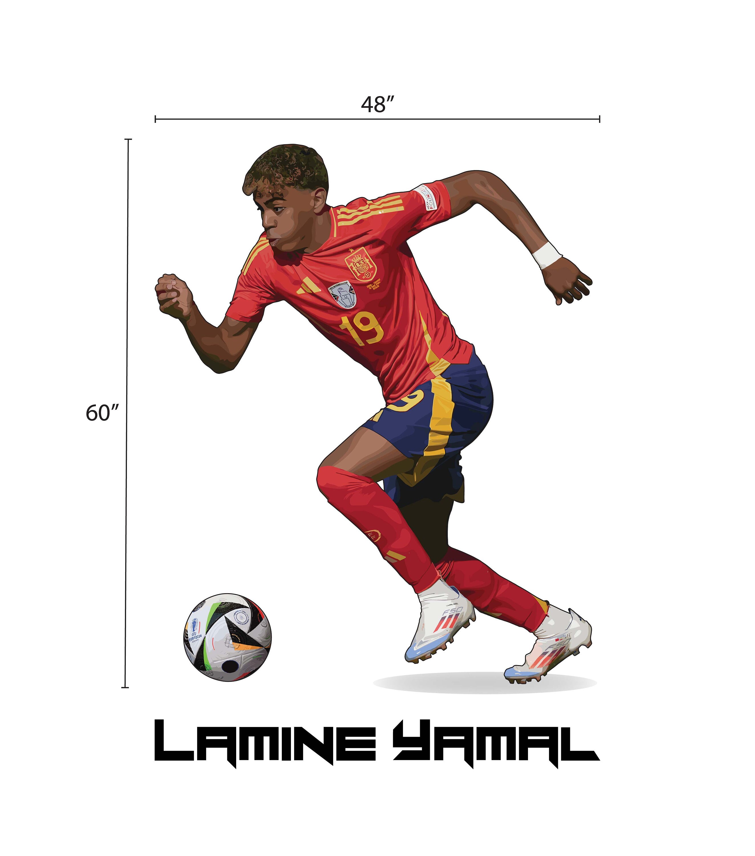 Soccer Star Lamine Yamal Wall Decal Boys Room Wall Art - Etsy