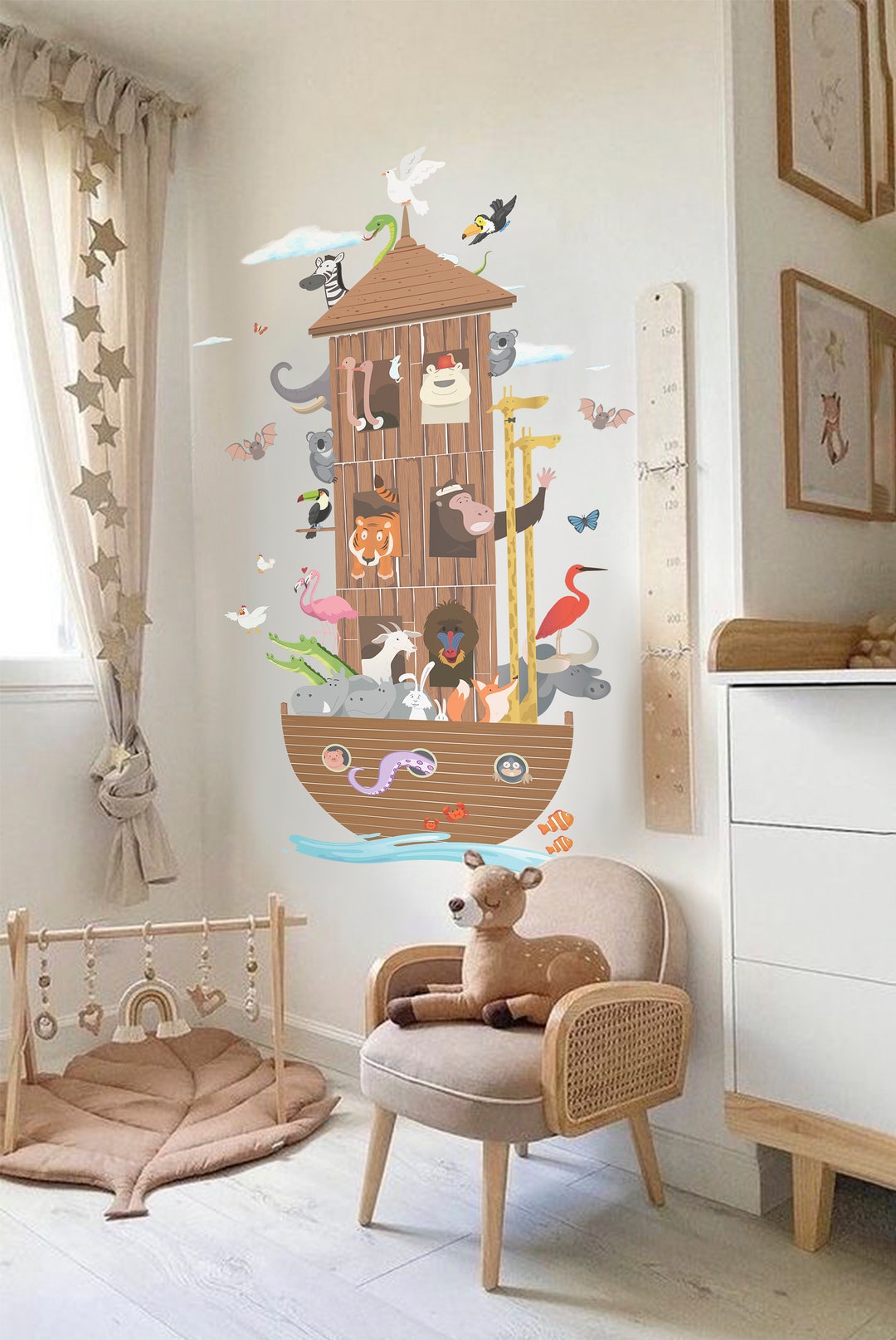 Noah's Ark Nursery Wall Decals Removable Wall Murals Etsy