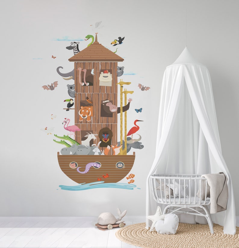 Noah's Ark Nursery Wall Decals Removable Wall Murals Etsy
