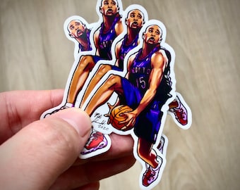 Vince Carter Slam Dunk Sticker – Toronto Basketball Fan Art