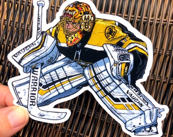 Tuukka Rask Vinyl Sticker - Boston Hockey Goalie Art