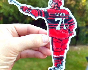 Dylan Larkin Detroit Hockey Sticker - Waterproof Die-Cut Vinyl