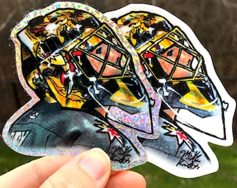 Marc-André Fleury Vegas Golden Hockey Goalie Vinyl Sticker! GLITTER Variation Available as Well!
