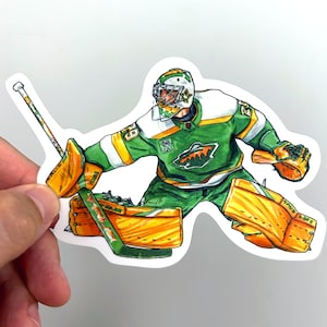 Marc-André Fleury Minnesota Hockey Goalie Vinyl Sticker - Perfect for Hockey Fans