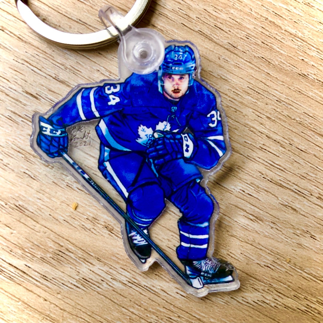 Auston Matthews Keychain Toronto Hockey Etsy