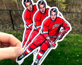 Gordie Howe Legacy: Detroit Hockey Vinyl Sticker - Show your love for Mr. Hockey!