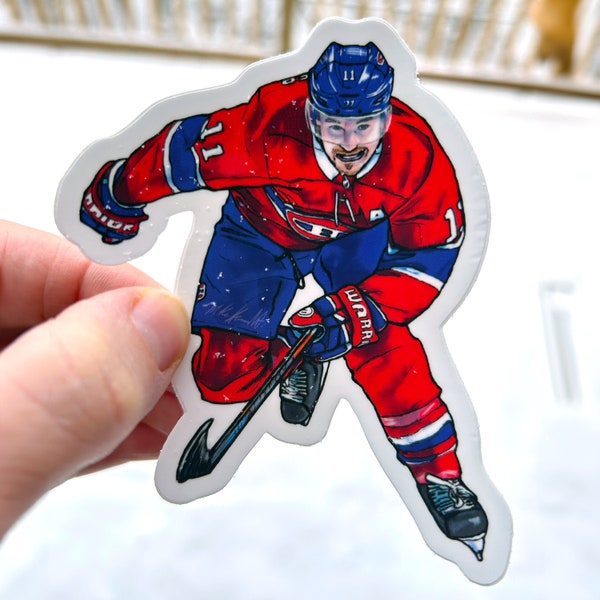 Brendan Gallagher Montreal Hockey Vinyl Sticker - Show your support for the Habs with this high-quality decal!