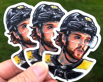 David Pastrňák Vinyl Sticker - Boston Hockey Gift, Czechia Pride