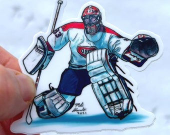 Patrick Roy Montreal Goalie Hockey Vinyl Sticker Autocollant - 2 Sizes Available