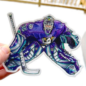 Jean-Sèbastien Giguère Anaheim Hockey Goalie Vinyl Sticker - Show your Love for the Mighty Goaltender!