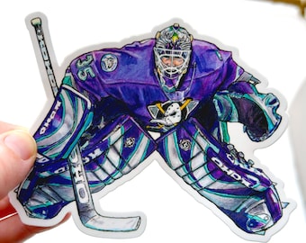 Jean-Sèbastien Giguère Anaheim Hockey Goalie Vinyl Sticker