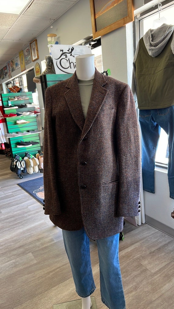 Harris Tweed Wool Coat