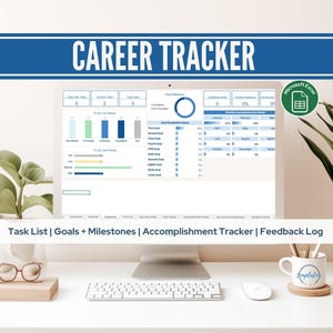 Career Planner and Tracker | Microsoft Excel | Brag Book | To Do List | Goal Tracker | Accomplishment Tracker | Feedback Tracker |