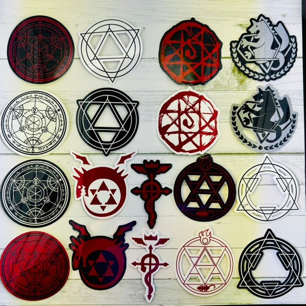 FMA Stickers - Vinyl Die-Cut Stickers - Fullmetal Alchemist / Fullmetal Alchemist Brotherhood