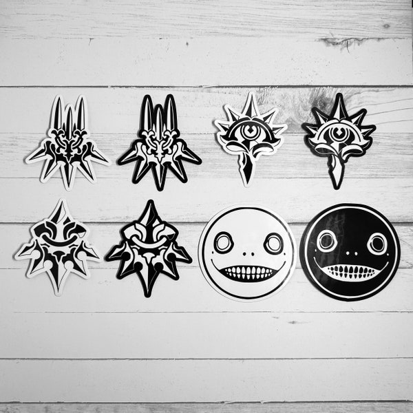 NieR Automata Stickers - Vinyl Die-Cut Stickers - NieR Automata Symbols