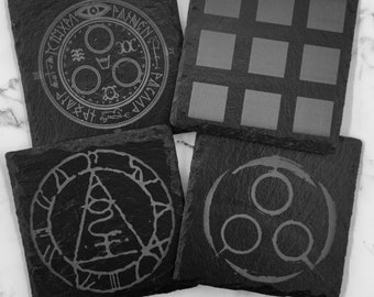 Silent Hill - Square Coasters - Laser Engraved Slate Coaster Set
