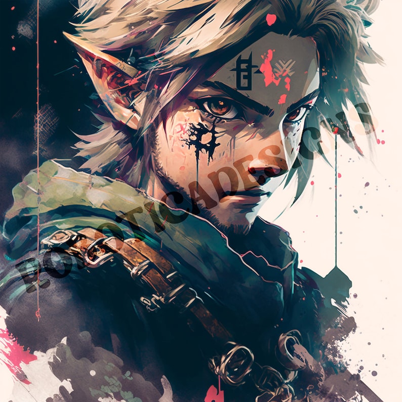 AI-genererad anime-länkillustration, högupplöst JPG-fil bild 1