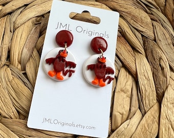 Virginia Tech HokieBird Earrings
