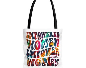 Bolsa de lona con frase feminista "Mujeres empoderadas"