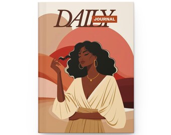 Diario rayado para mujer / Cuaderno moderno de tapa dura