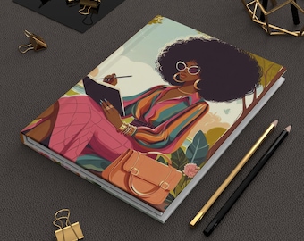 Diario de una mujer afro en la naturaleza / Cuaderno de afirmaciones inspiradoras / Diario de autocuidado