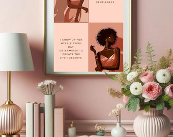 Self-Love Giclée Art Print – Empowering Affirmation Wall Decor