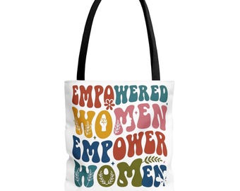 Bolsa de lona con mensaje "Mujeres Empoderadas" / Bolsa de lona feminista con cita inspiradora