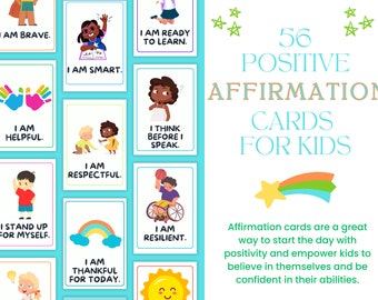 Tarjetas imprimibles de afirmaciones positivas para niños (PDF)