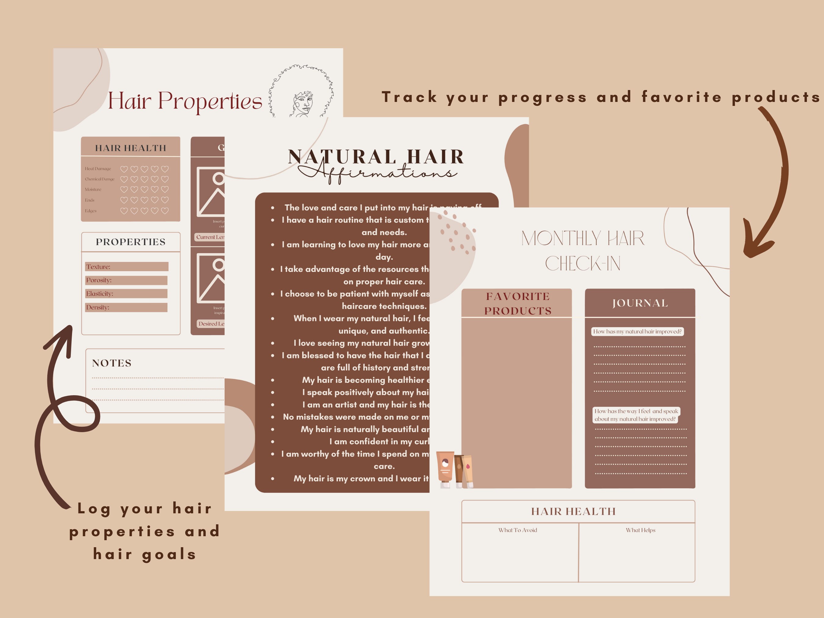 Natural Hair Care Planner & Workbook: Goodnotes Compatible (digital Download) - Etsy