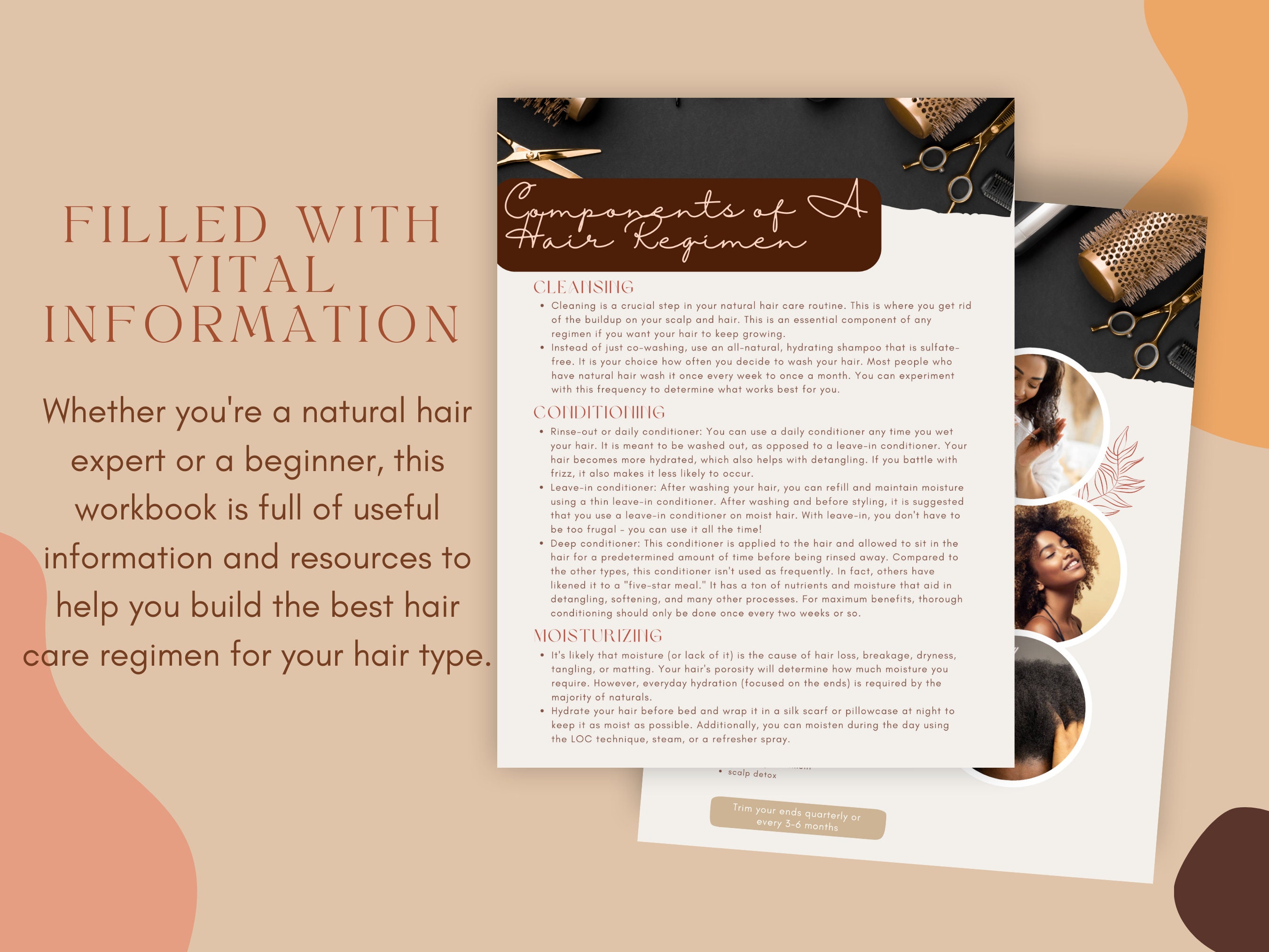 Natural Hair Care Planner &amp; Workbook: Goodnotes Compatible (digital Download) - Etsy