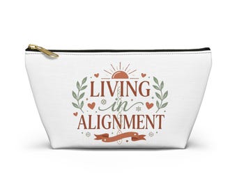 Bolsa para accesorios Living in Alignment / Bolsa para cosméticos con base en T