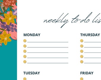 Digital Daily/Weekly Planner Blue