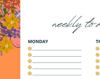 Digital Daily/Weekly Planner Orange