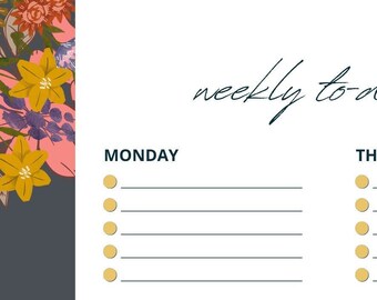 Digital Daily/Weekly Planner Black