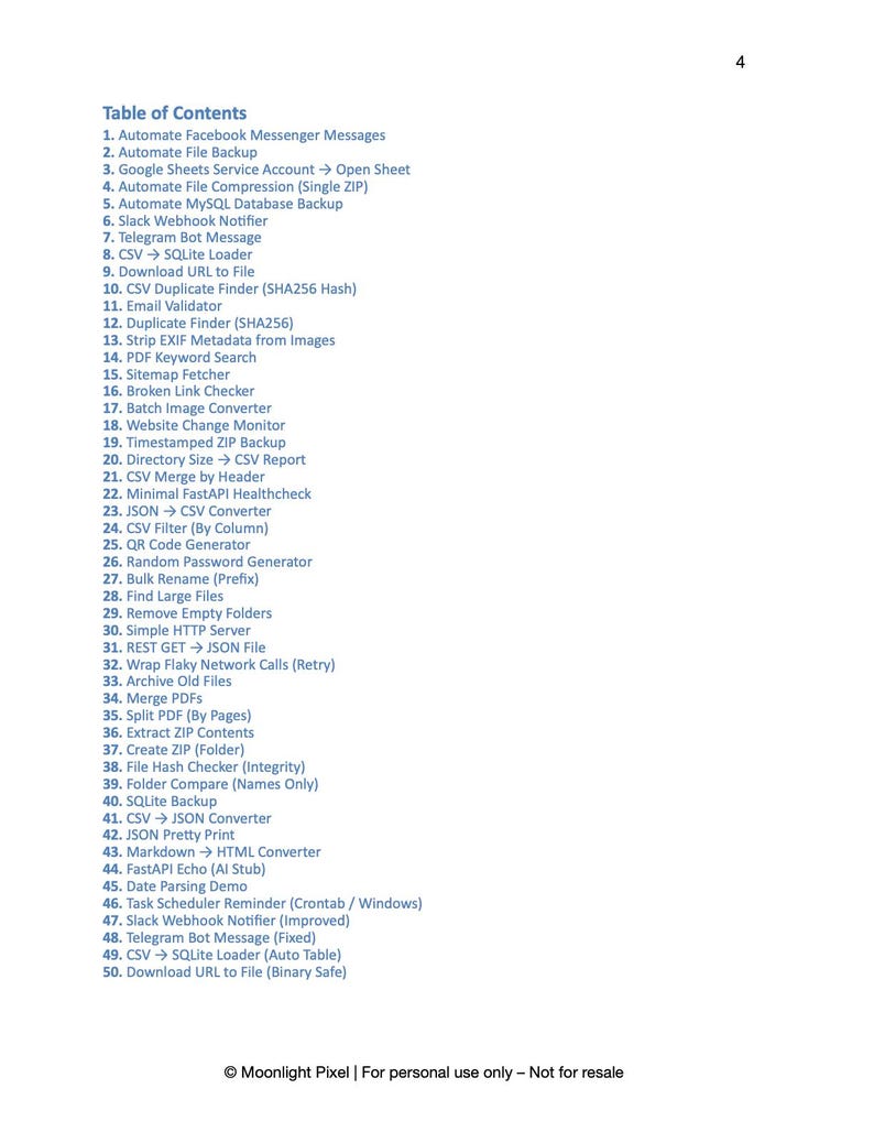 50 Python Automation Scripts: Beginner-Friendly Productivity Tools (Digital Download) image 2
