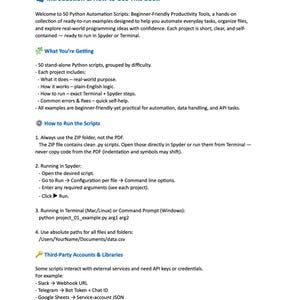 50 Python Automation Scripts: Beginner-Friendly Productivity Tools (Digital Download) image 3