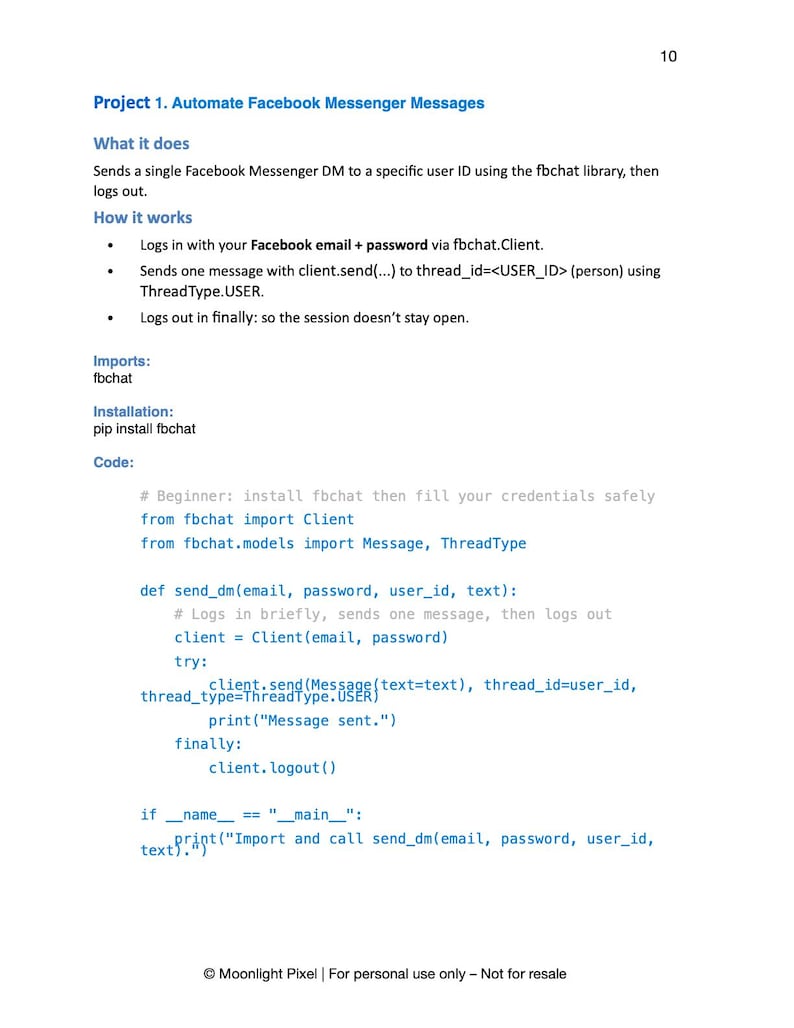 50 Python Automation Scripts: Beginner-Friendly Productivity Tools (Digital Download) image 5