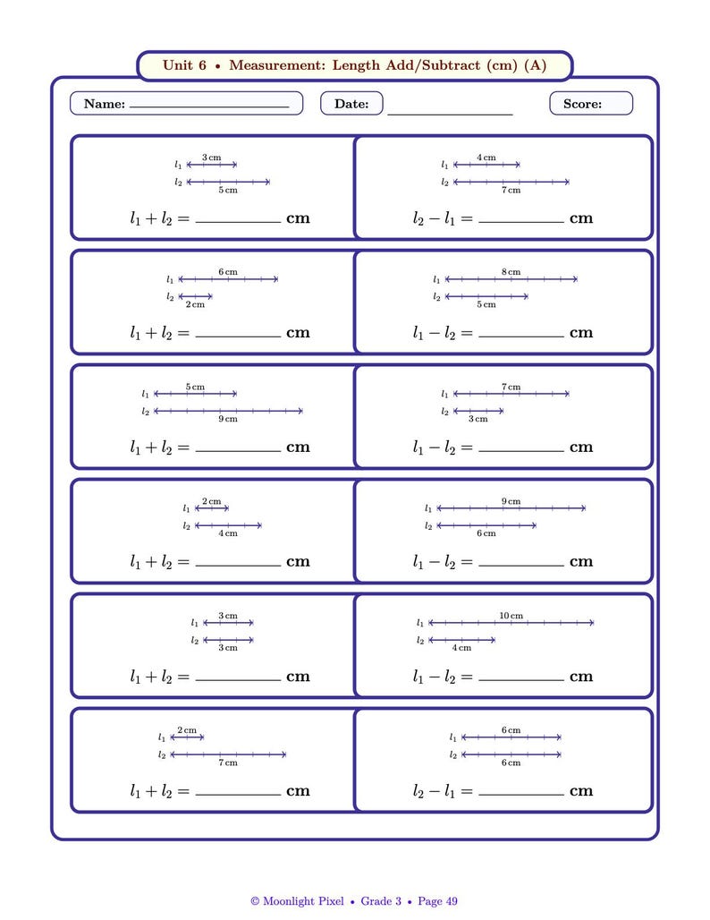 3rd Grade Math Workbook: Addition, Subtraction, Multiplication (2 PDF ...