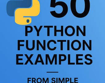 Python Function Examples PDF Guide: Beginner to Advanced