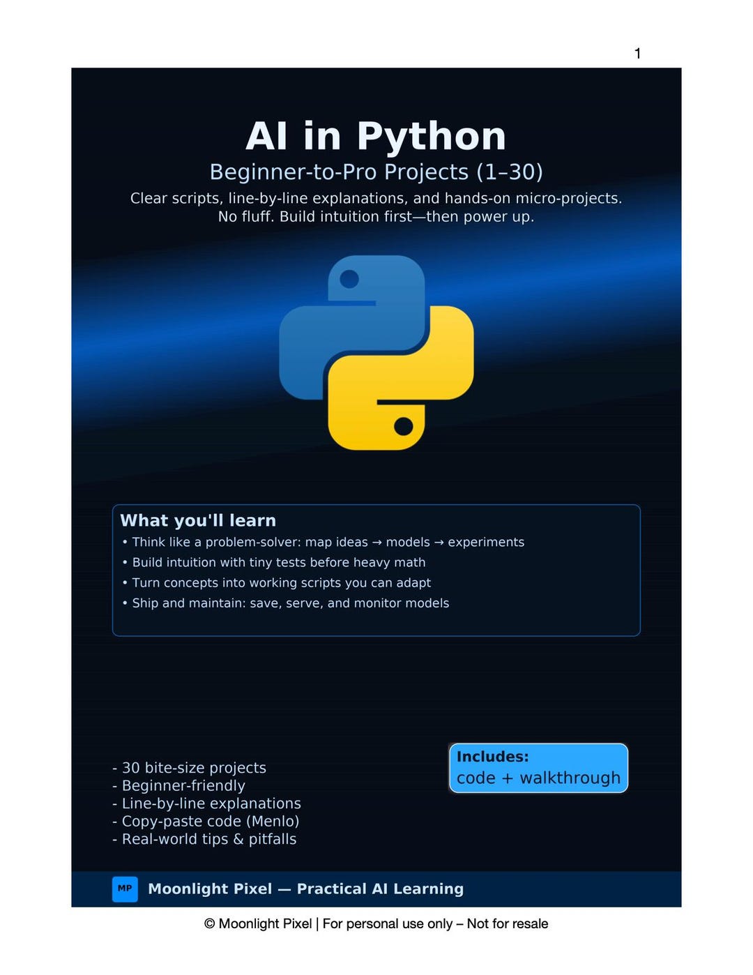 Python AI Projects for Beginners: Machine Learning, NLP (30 Explained ...