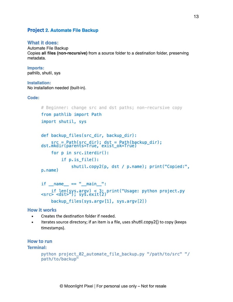 50 Python Automation Scripts: Beginner-Friendly Productivity Tools (Digital Download) image 7