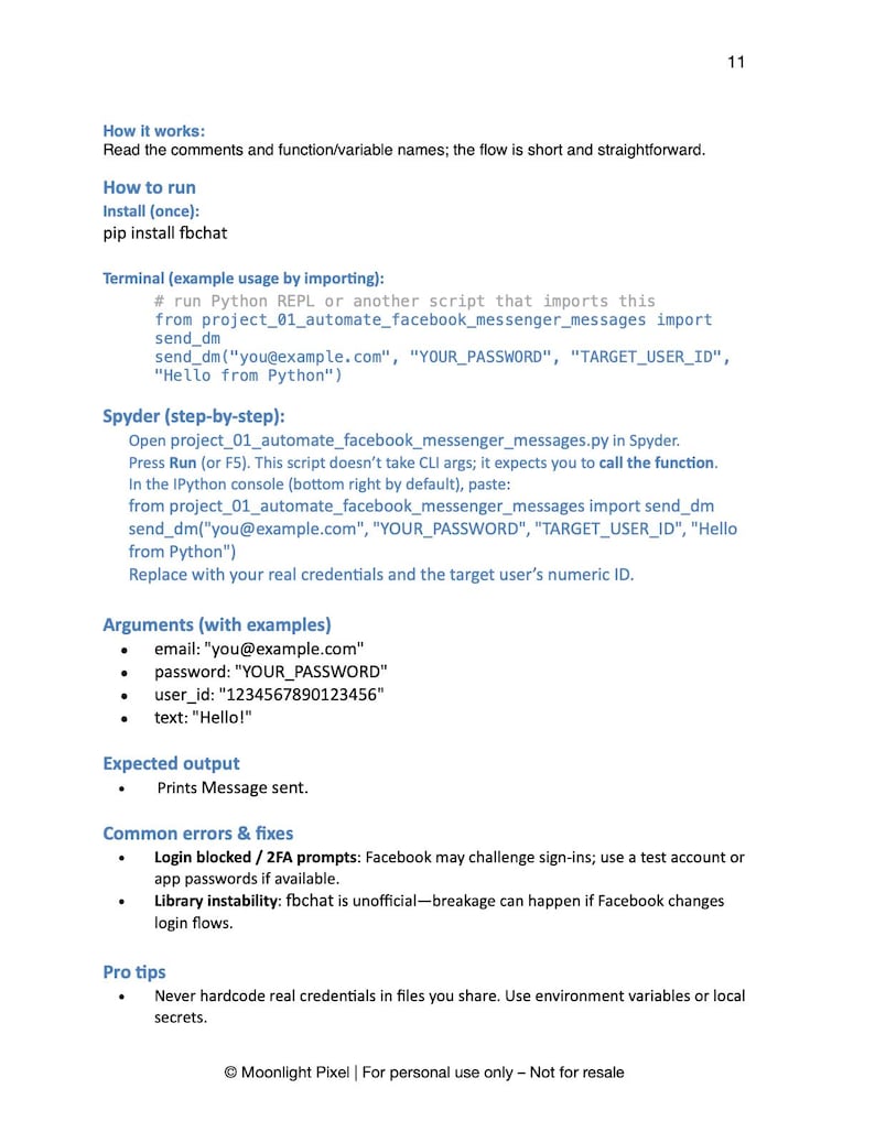 50 Python Automation Scripts: Beginner-Friendly Productivity Tools (Digital Download) image 6