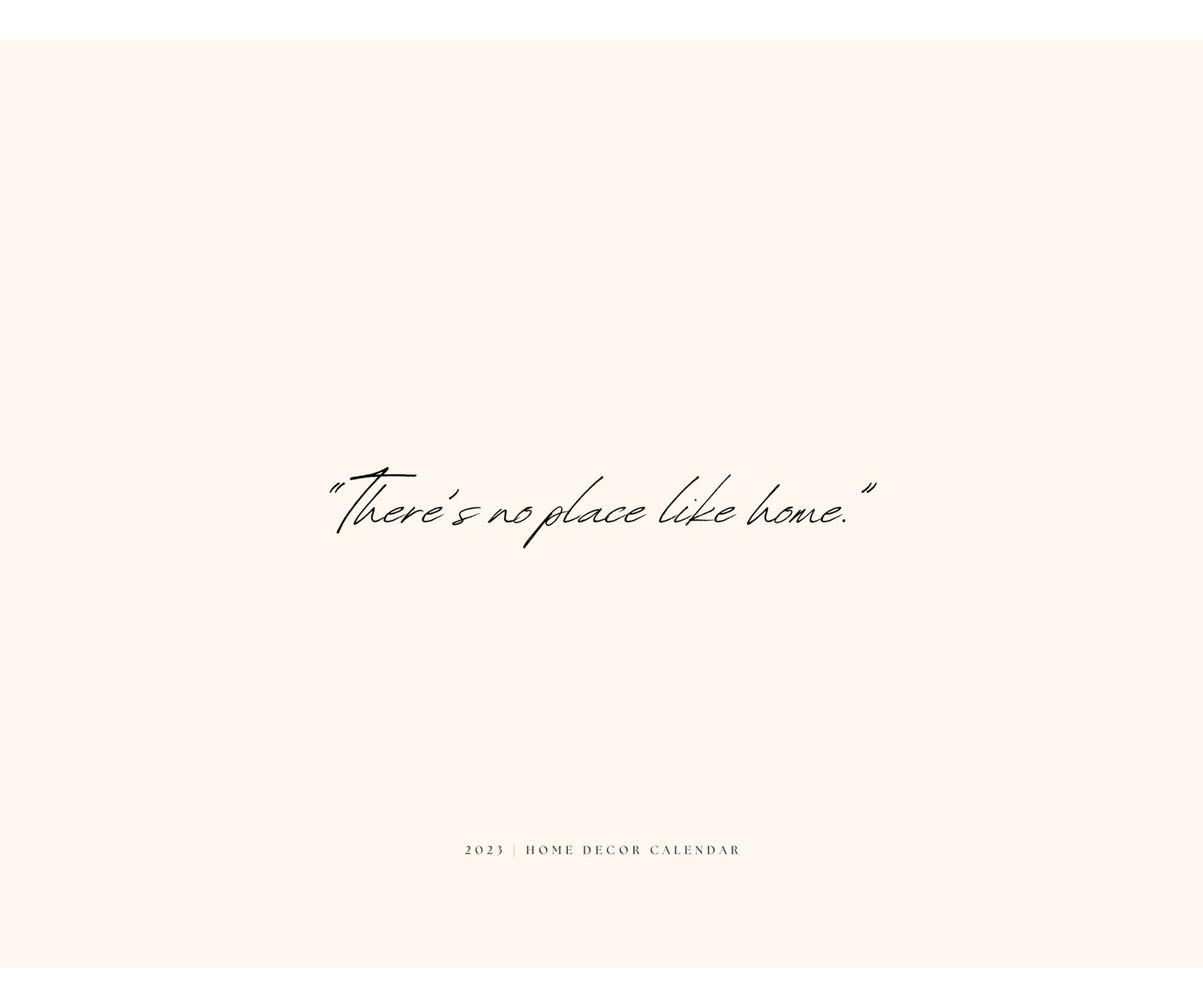 Printable 2023 Calendar, Wall Calendar, Minimalist & Elegant Home Decor