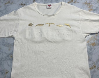 Vintage 90er Jahre Las Vegas geprägtes T-Shirt