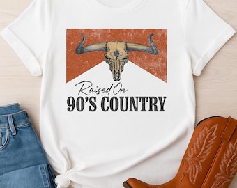 90s Country Skull SVG: Western T-Shirt Graphic (Digital Download)