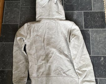 AEROPOSTALE Zip up Hoodie Size Small Fur Lined Gray Sweatshirt