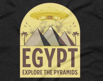 Unisex t-shirt, Egypt Explore the Pyramids UFO t-shirt