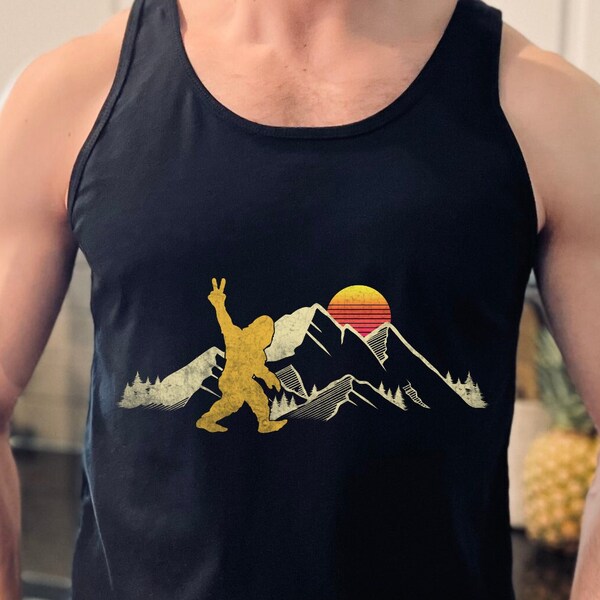 Bigfoot Tank Top, Sasquatch Tank, Vacation Tank, Weekend Tank, Camping Tank, Bigfoot Gifts, Retro Tank, Summer Tank, Fun Tank