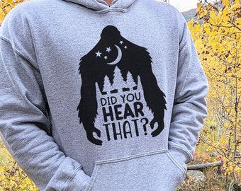 Sudadera con capucha unisex, ¿Escuchaste esa sudadera con capucha Bigfoot?